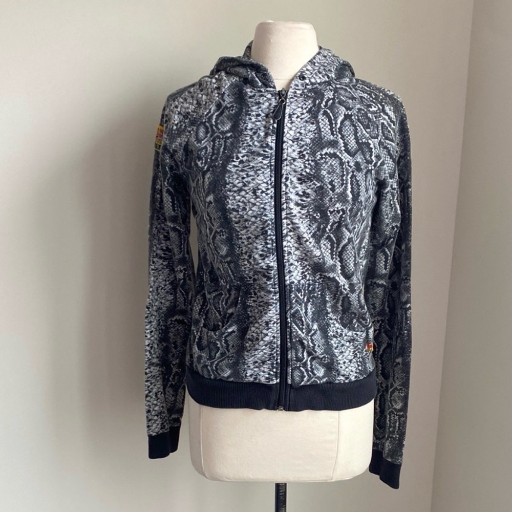 ✨🆕BNWOT!L.A.M.B.Black Snakeskin Hoodie!Sz L!RARE!